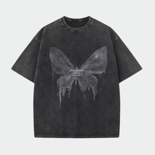 NAT Y2K Oversized Butterfly T-Shirt